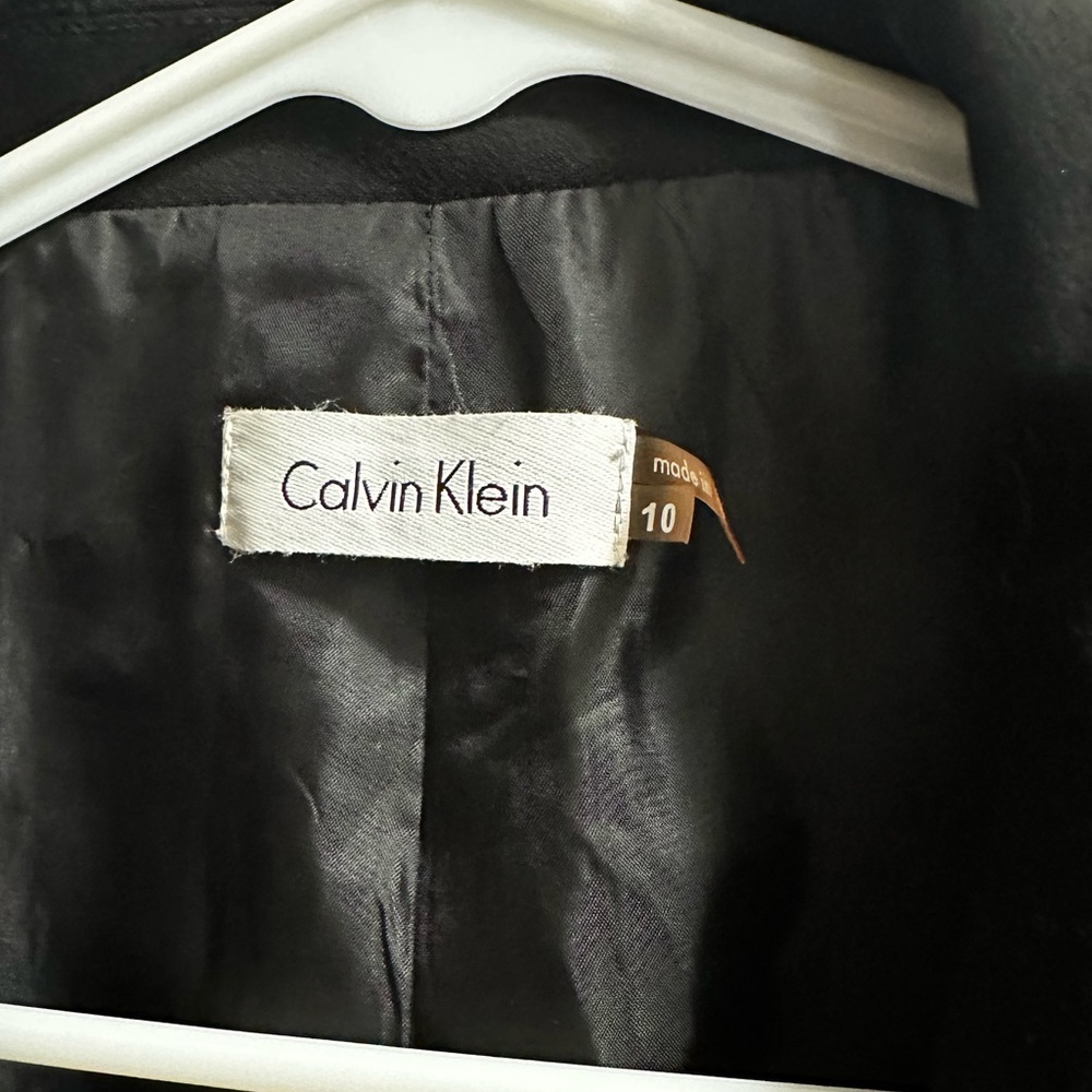 Calvin Klein Black Midi Dress with Gold Zippers - Picture 6 of 7